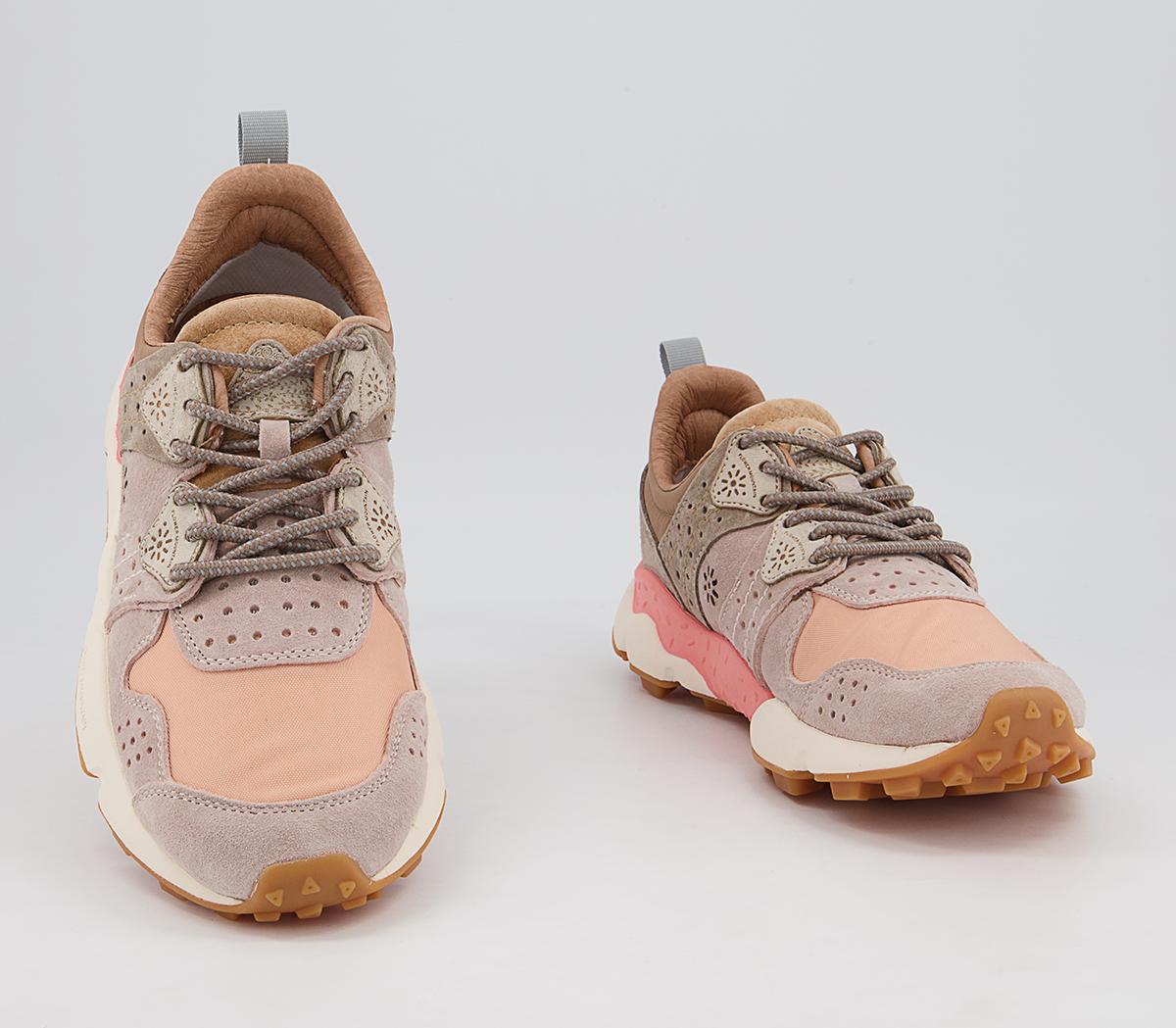 Flower Mountain Corax Woman Trainers Velour Pink Women's Trainers