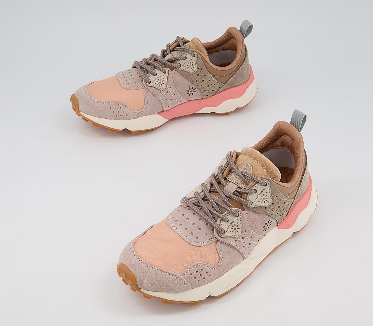 Flower Mountain Corax Woman Trainers Velour Pink Women's Trainers