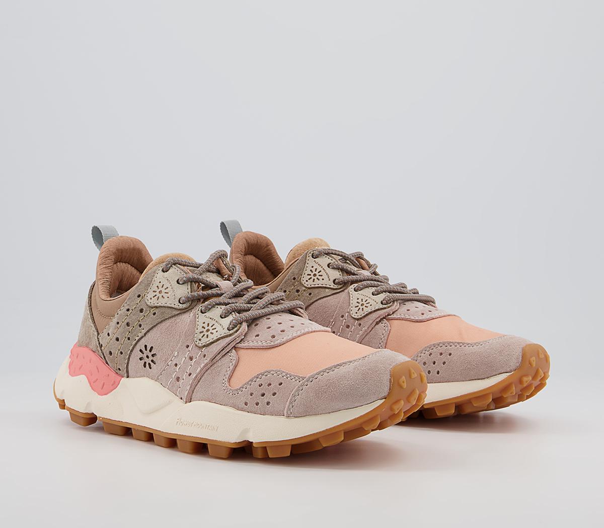 Flower MountainCorax Woman TrainersVelour Pink