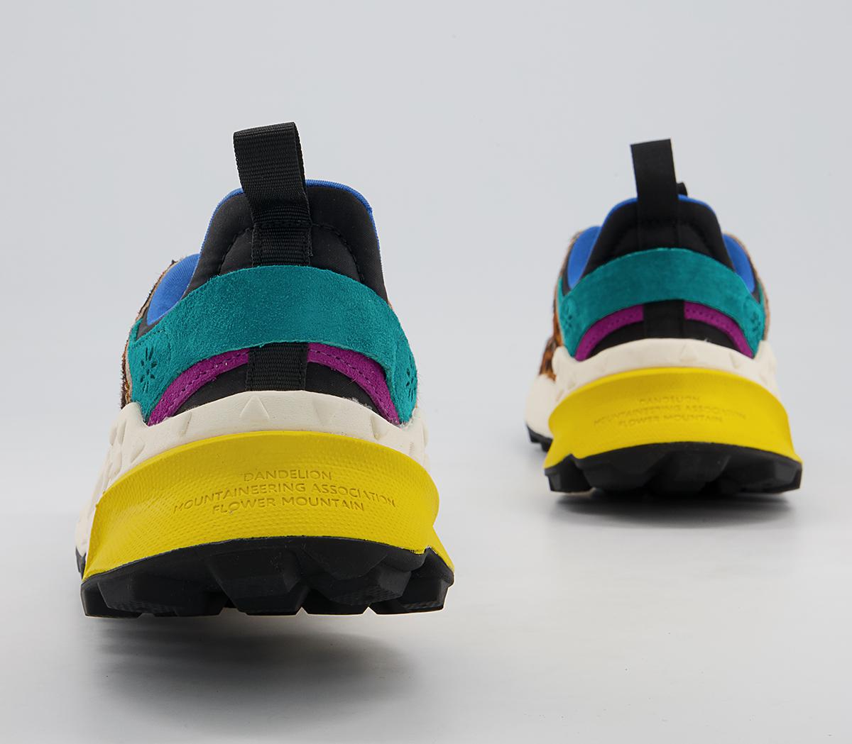 Flower MountainKotetsu Woman TrainersLeopard Brown Black