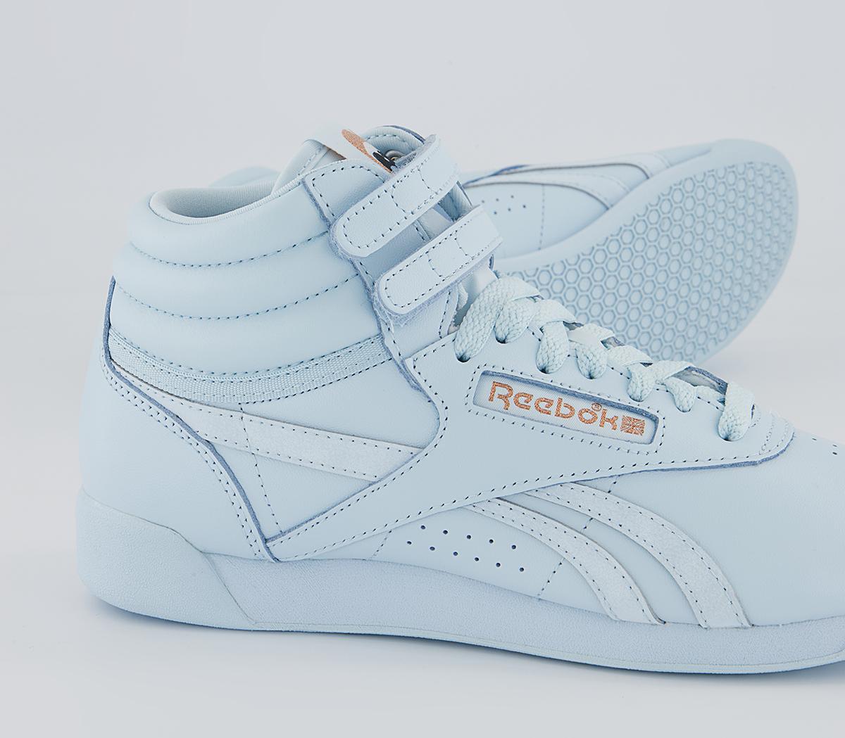 Reebok Freestyle Hi Cardi Trainers Reebok Freestyle Hi Cardi Trainers Glass Blue F