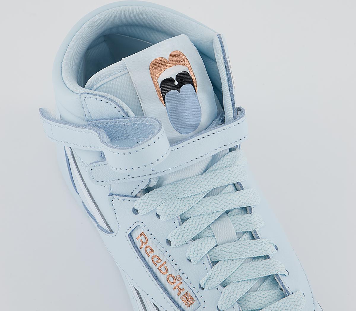 Reebok Freestyle Hi Cardi Trainers Reebok Freestyle Hi Cardi Trainers Glass Blue F