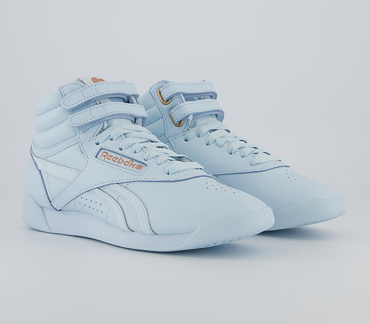 Reebok Freestyle Hi Cardi Trainers Reebok Freestyle Hi Cardi Trainers Glass Blue F