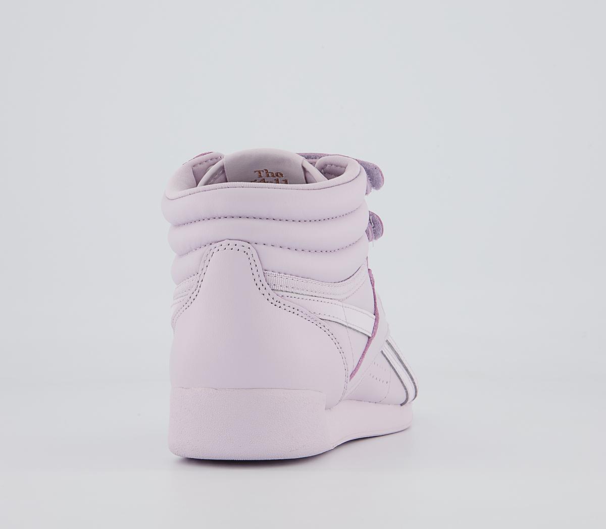 Reebok Freestyle Hi Cardi Trainers Reebok Freestyle Hi Cardi Trainers Quartz Rose F