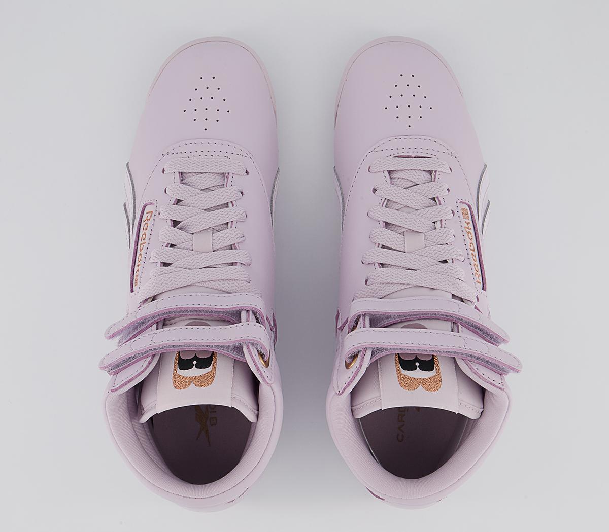 Reebok Freestyle Hi Cardi Trainers Reebok Freestyle Hi Cardi Trainers Quartz Rose F
