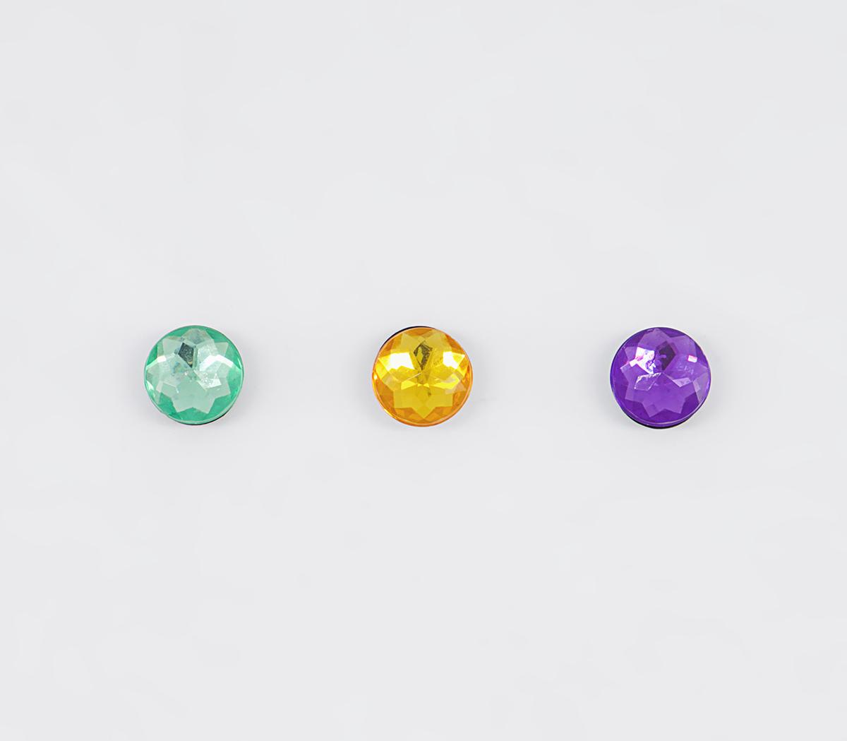 Crocs Sparkly Circle 3 Pack Jibbitz Crocs Sparkly Circle 3 Pack Jibbitz Multi