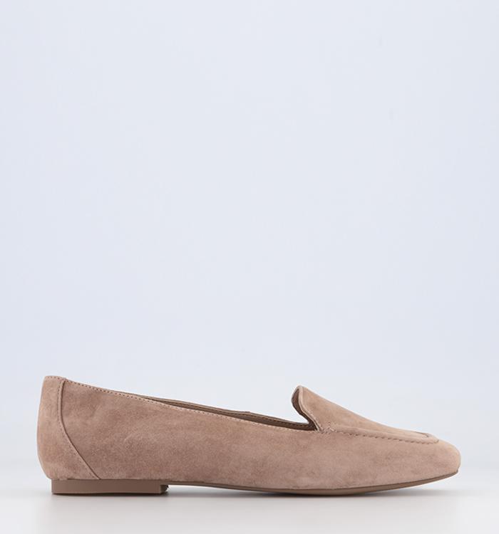 OFFICE Flying Plain Soft Loafers Blush Suede