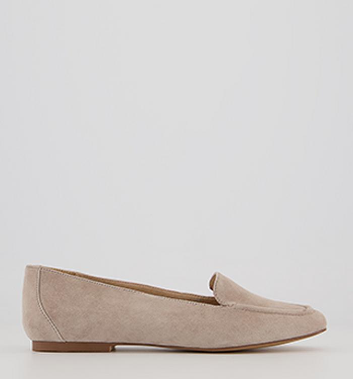 Office Flying Plain Soft Loafers Taupe Suede