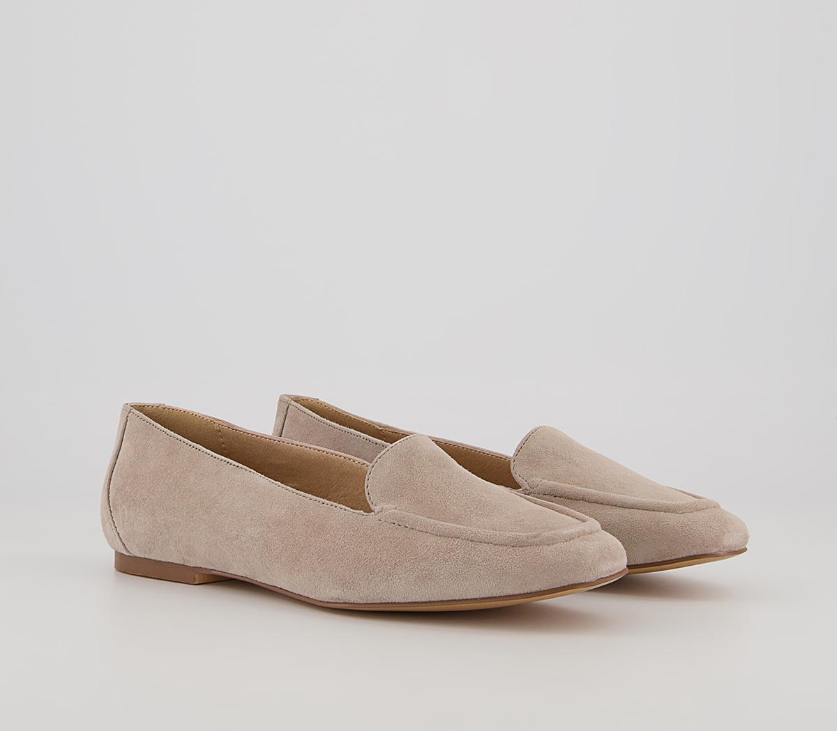 Office Flying Plain Soft Loafers Office Flying Plain Soft Loafers Taupe Suede
