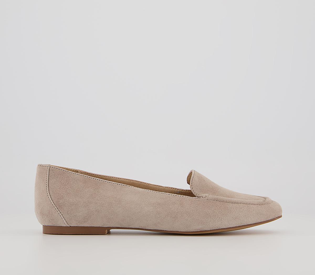 Office Flying Plain Soft Loafers Office Flying Plain Soft Loafers Taupe Suede