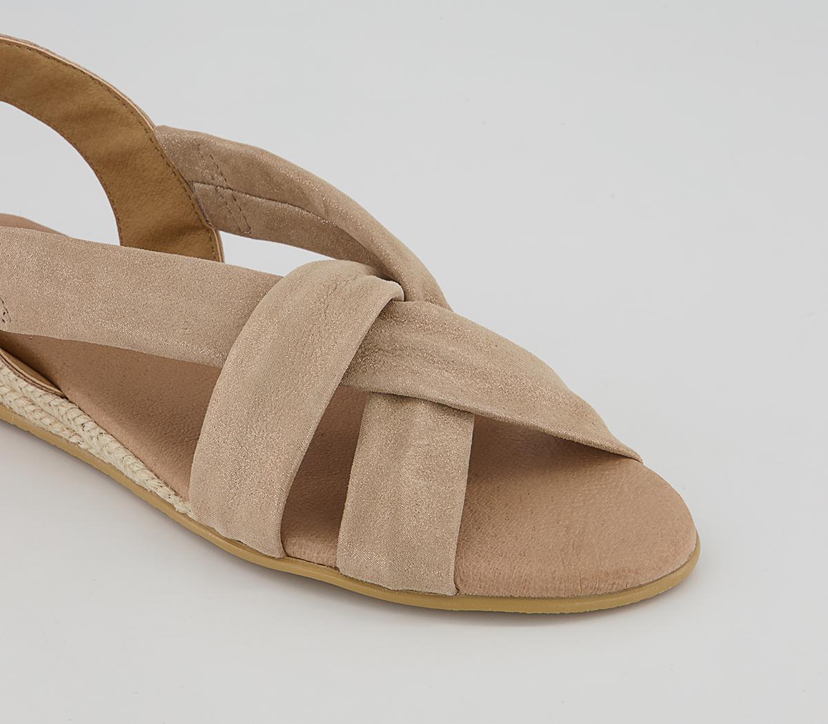 Office Hellie Cross Espadrille Wedge Sandals Office Hellie Cross Espadrille Wedge Sandals Gold Shimmer Leather