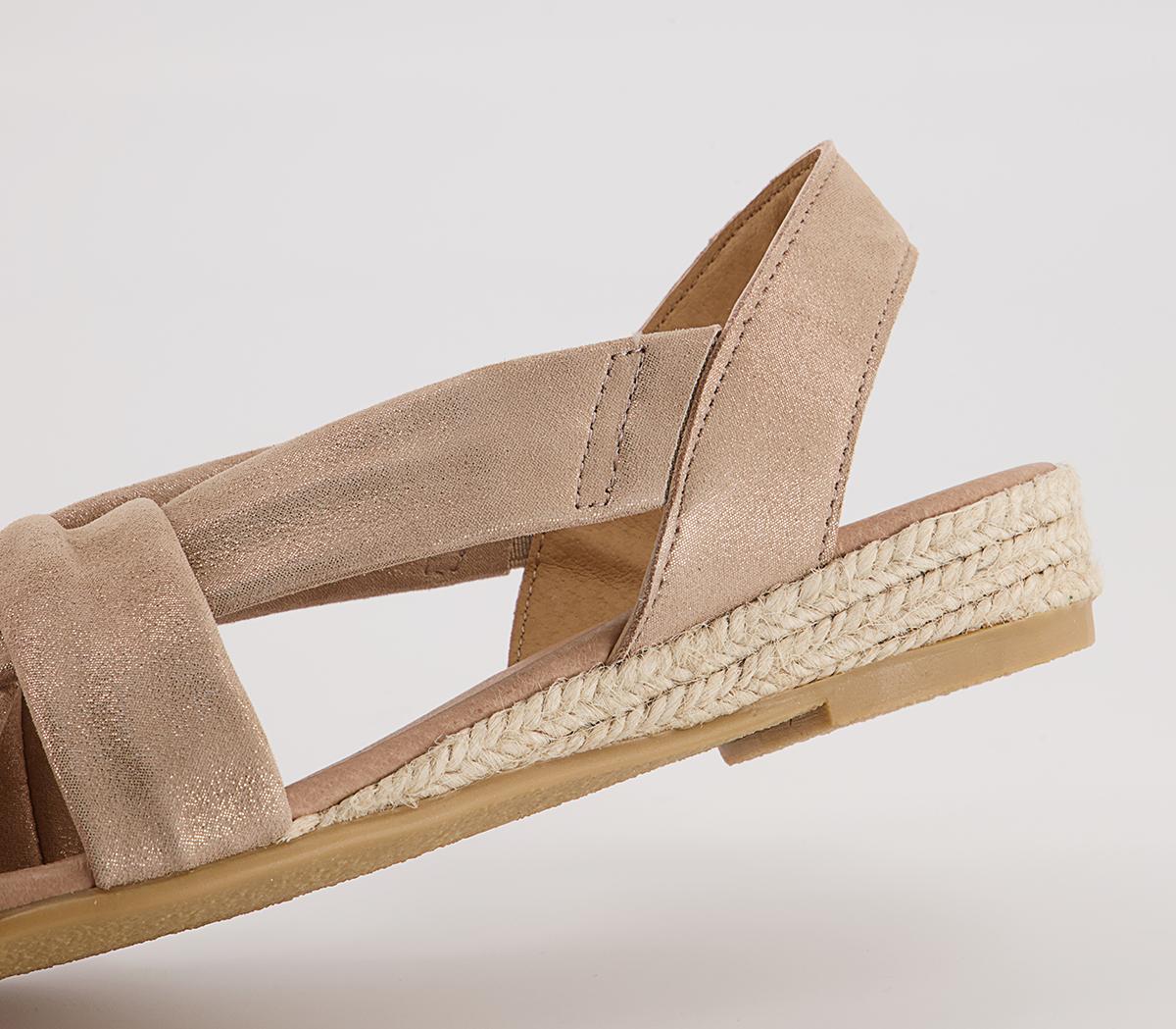 Office Hellie Cross Espadrille Wedge Sandals Office Hellie Cross Espadrille Wedge Sandals Gold Shimmer Leather