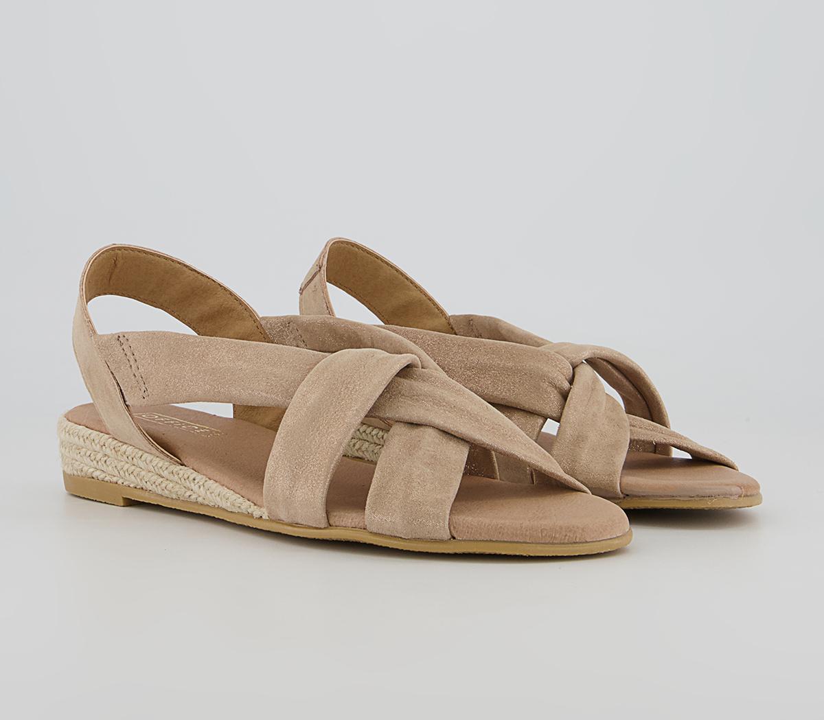 Office Hellie Cross Espadrille Wedge Sandals Office Hellie Cross Espadrille Wedge Sandals Gold Shimmer Leather