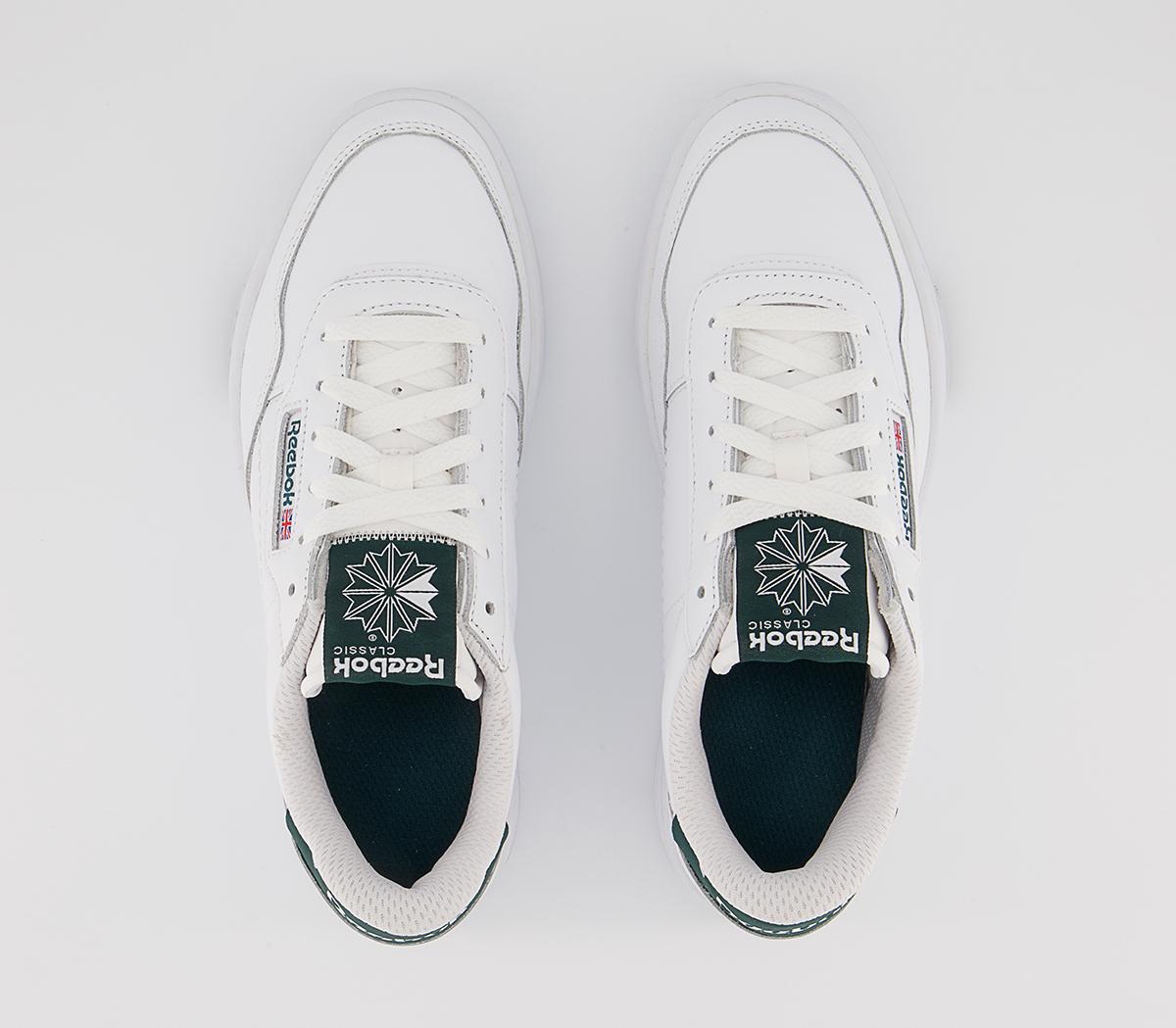 Reebok Court Peak Trainers Reebok Court Peak Trainers White Forest Green