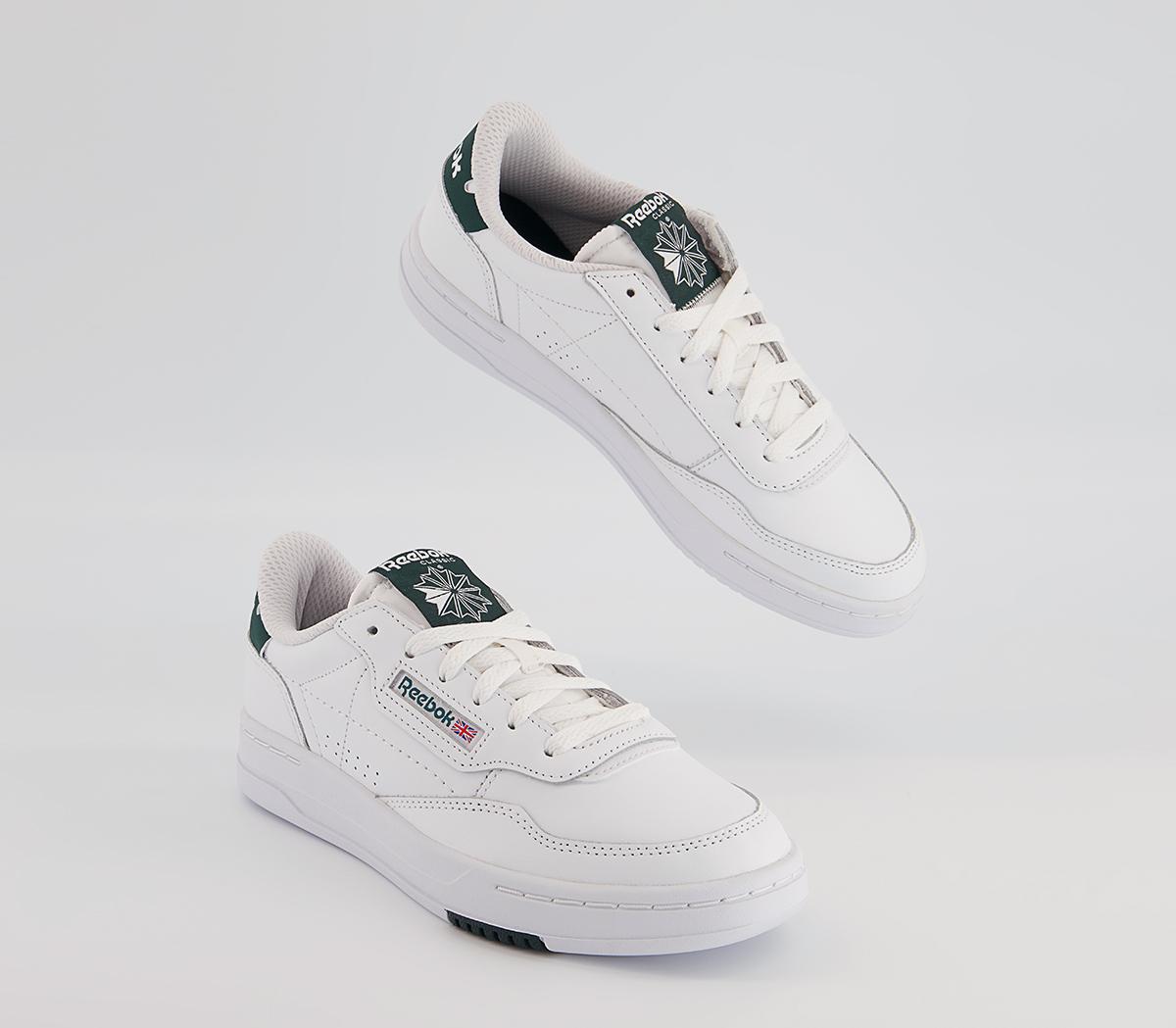 Reebok Court Peak Trainers Reebok Court Peak Trainers White Forest Green