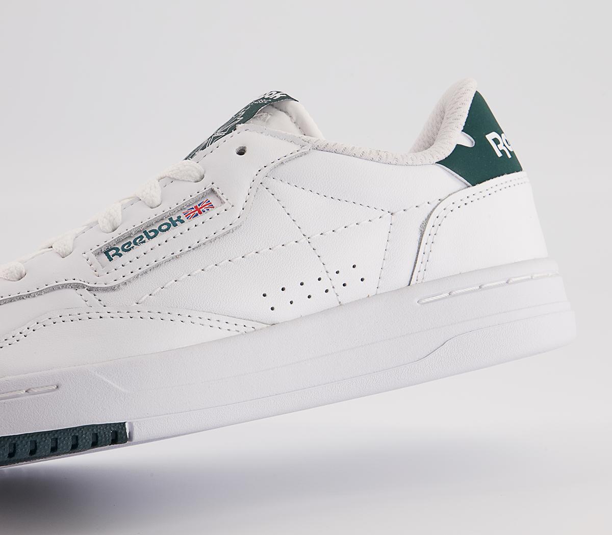 Reebok Court Peak Trainers Reebok Court Peak Trainers White Forest Green