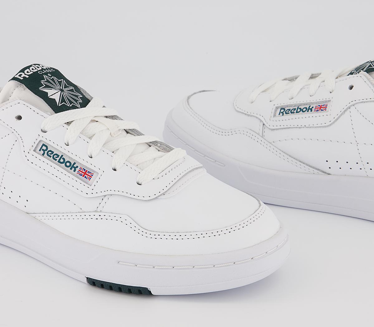 Reebok Court Peak Trainers Reebok Court Peak Trainers White Forest Green