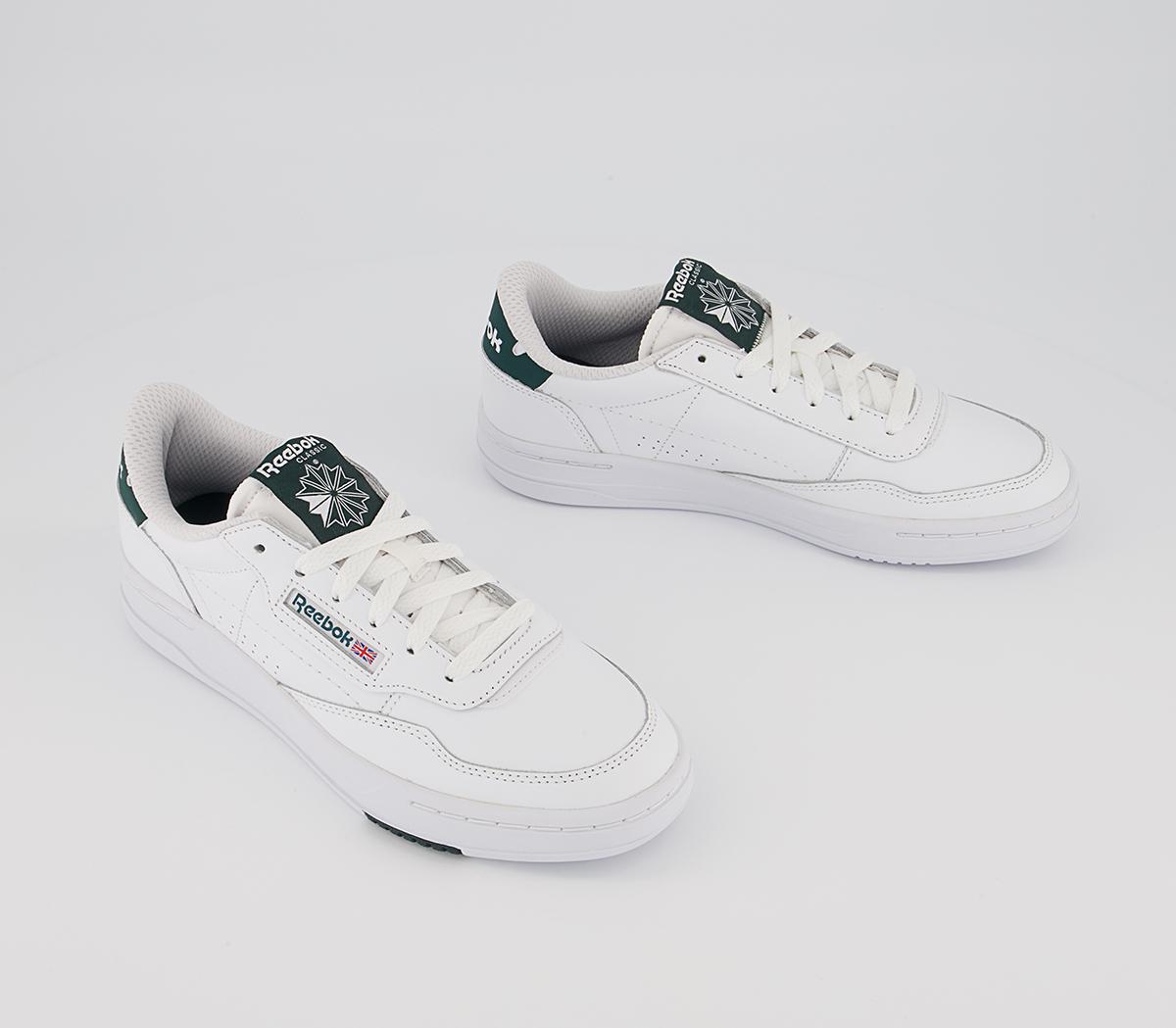 Reebok Court Peak Trainers Reebok Court Peak Trainers White Forest Green