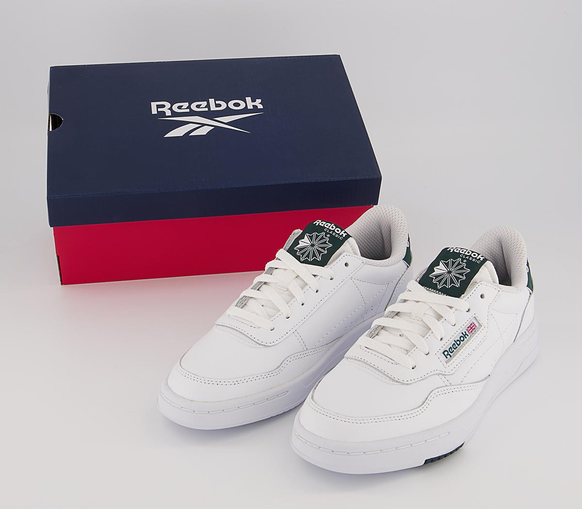 Reebok Court Peak Trainers Reebok Court Peak Trainers White Forest Green