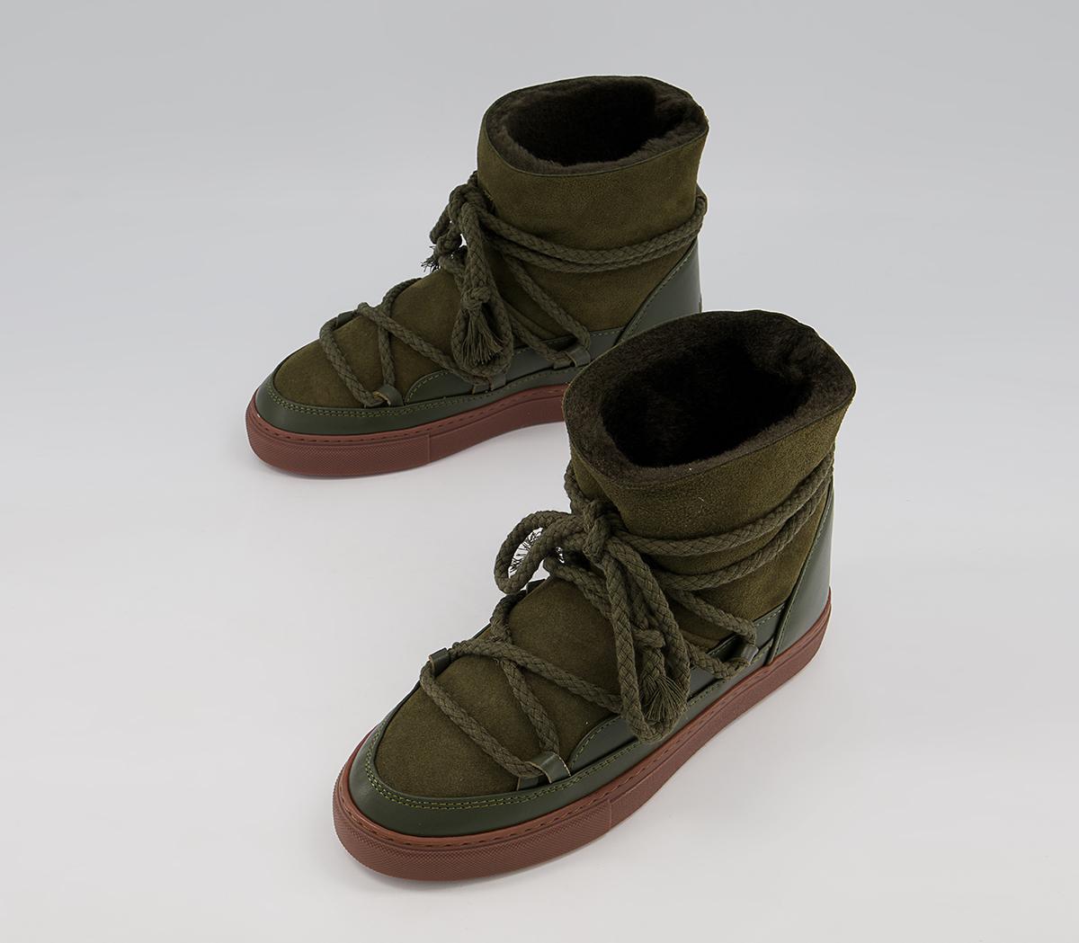 INUIKII Classic Sneakers Olive - Women's Ankle Boots
