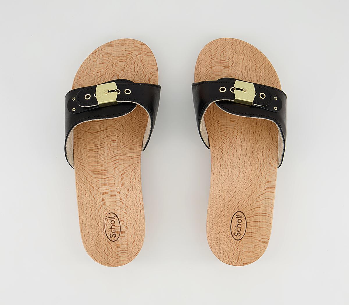 Scholl Pescura Heel Clogs Scholl Pescura Heel Clogs Black Leather