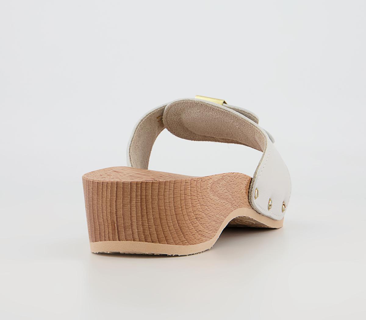Scholl Pescura Heel Clogs Scholl Pescura Heel Clogs White