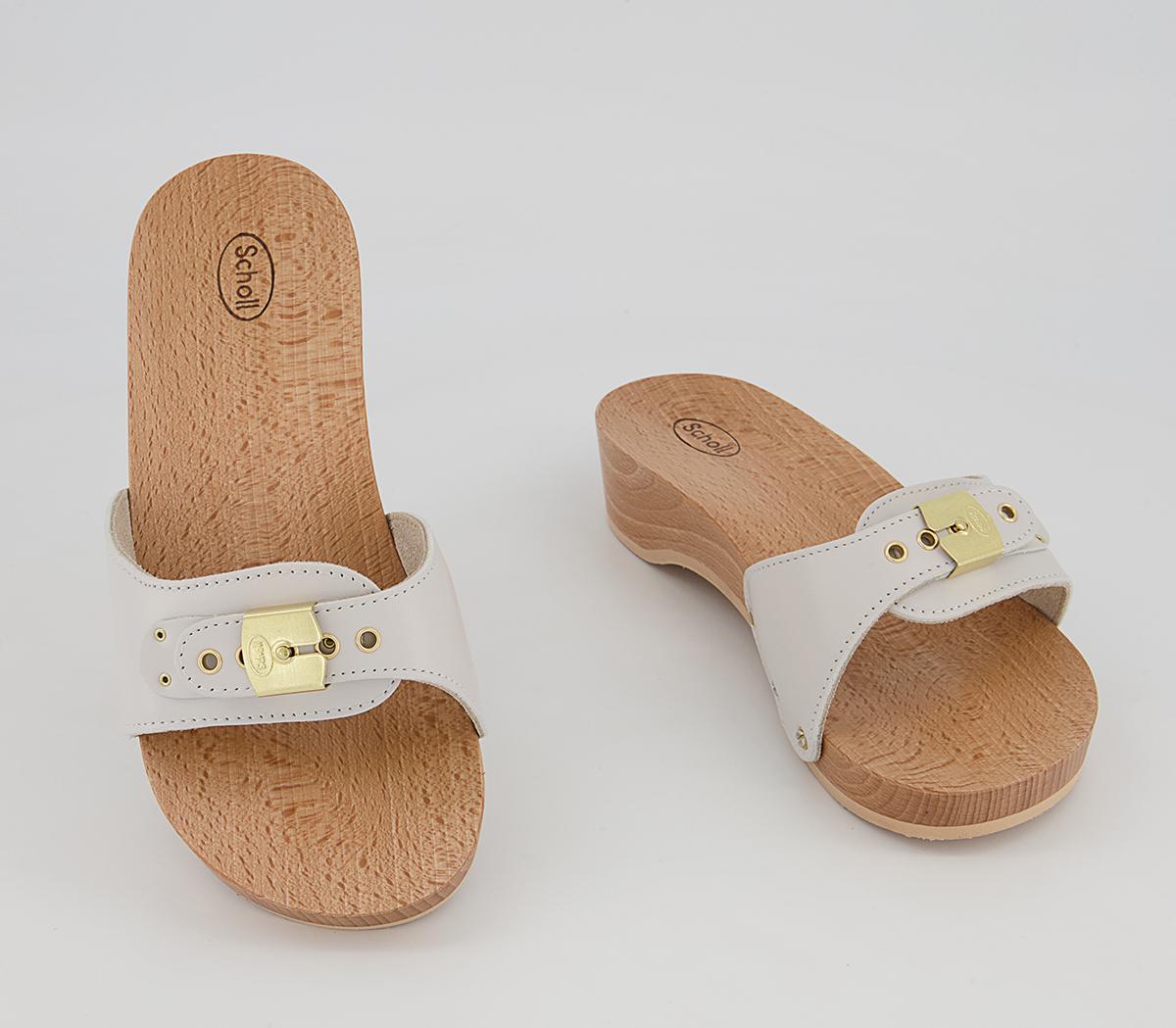 Scholl Pescura Heel Clogs Scholl Pescura Heel Clogs White