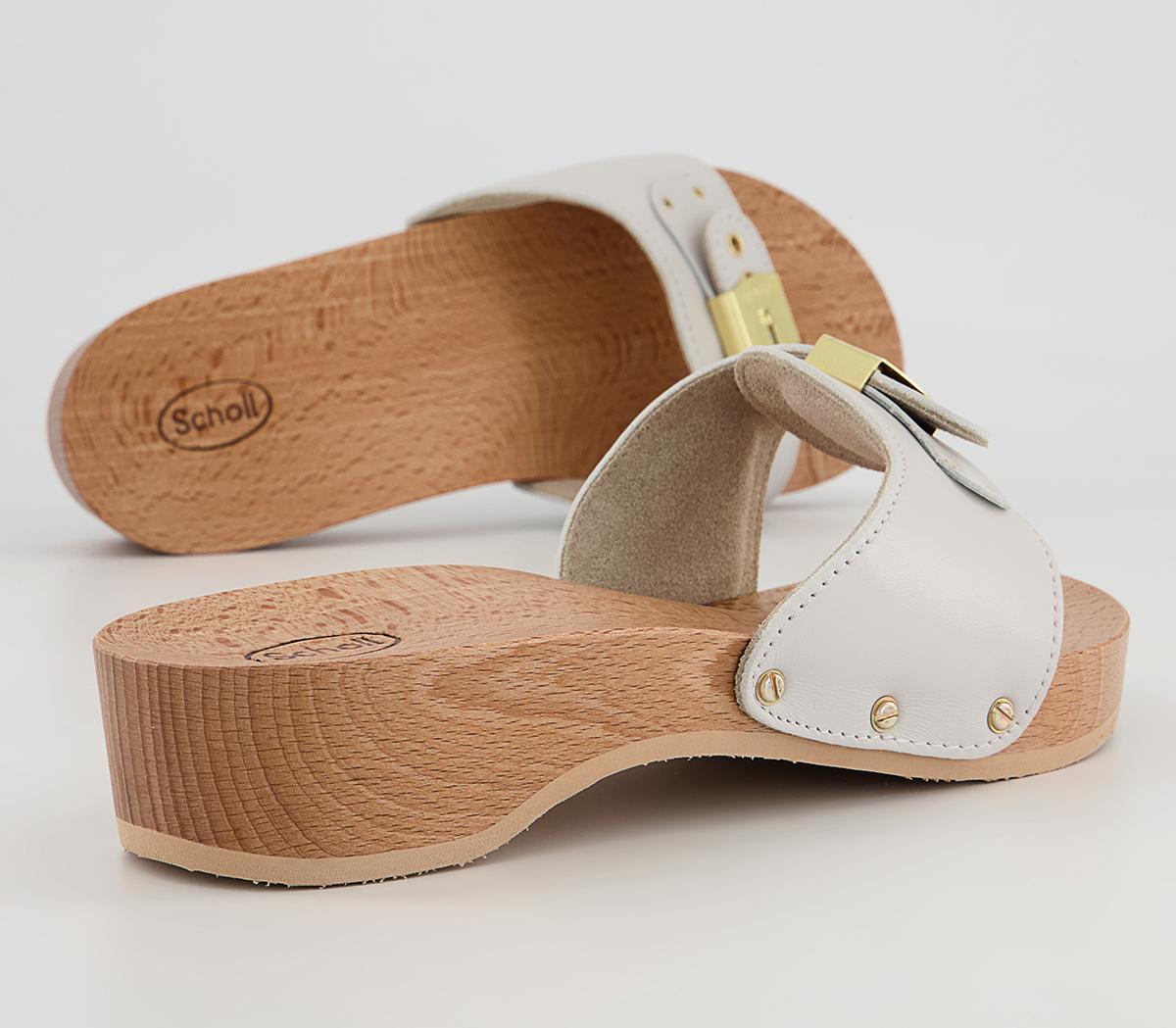 Scholl Pescura Heel Clogs Scholl Pescura Heel Clogs White