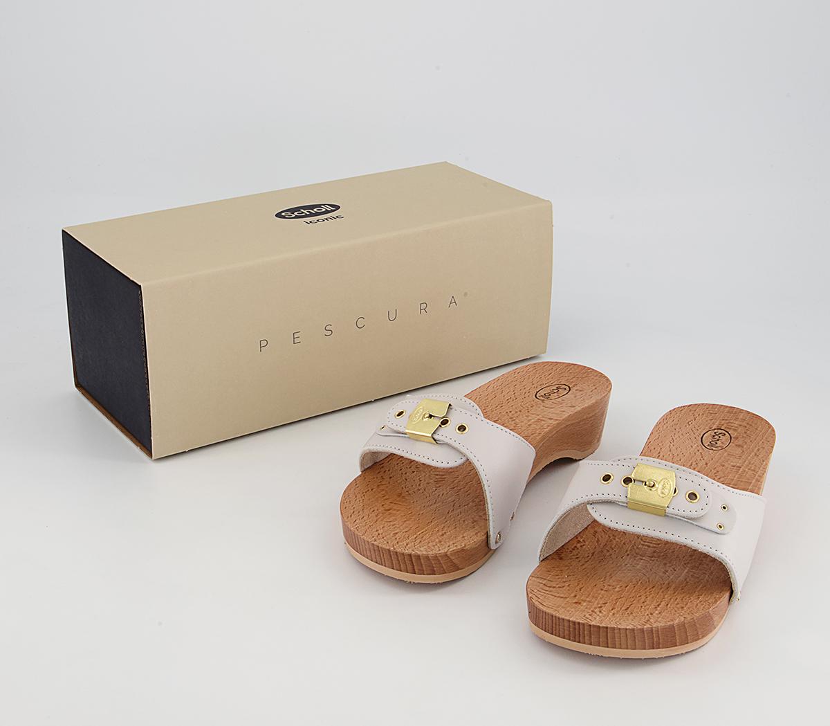 Scholl Pescura Heel Clogs Scholl Pescura Heel Clogs White
