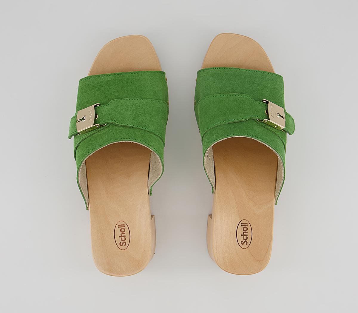 Scholl Pescura Sarah Heeled Clogs Scholl Pescura Sarah Heeled Clogs Green