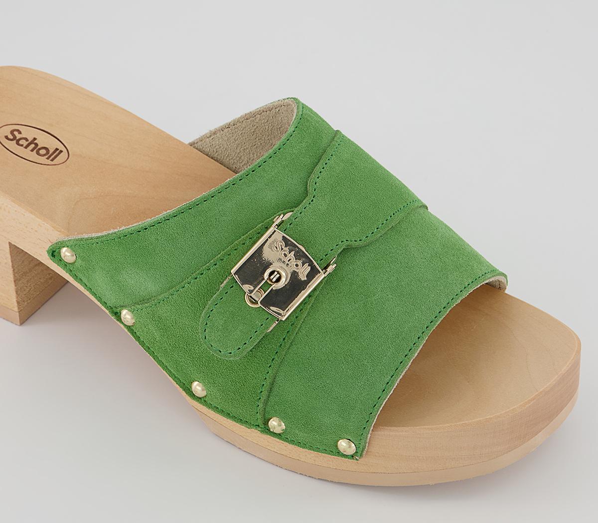 Scholl Pescura Sarah Heeled Clogs Scholl Pescura Sarah Heeled Clogs Green