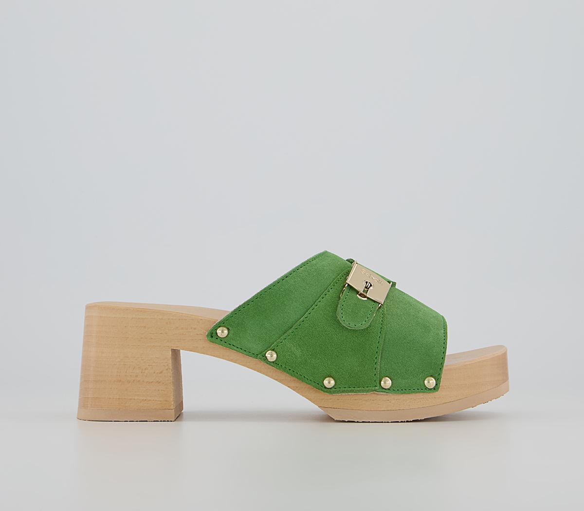 SchollPescura Sarah Heeled Clogs SchollPescura Sarah Heeled ClogsGreen