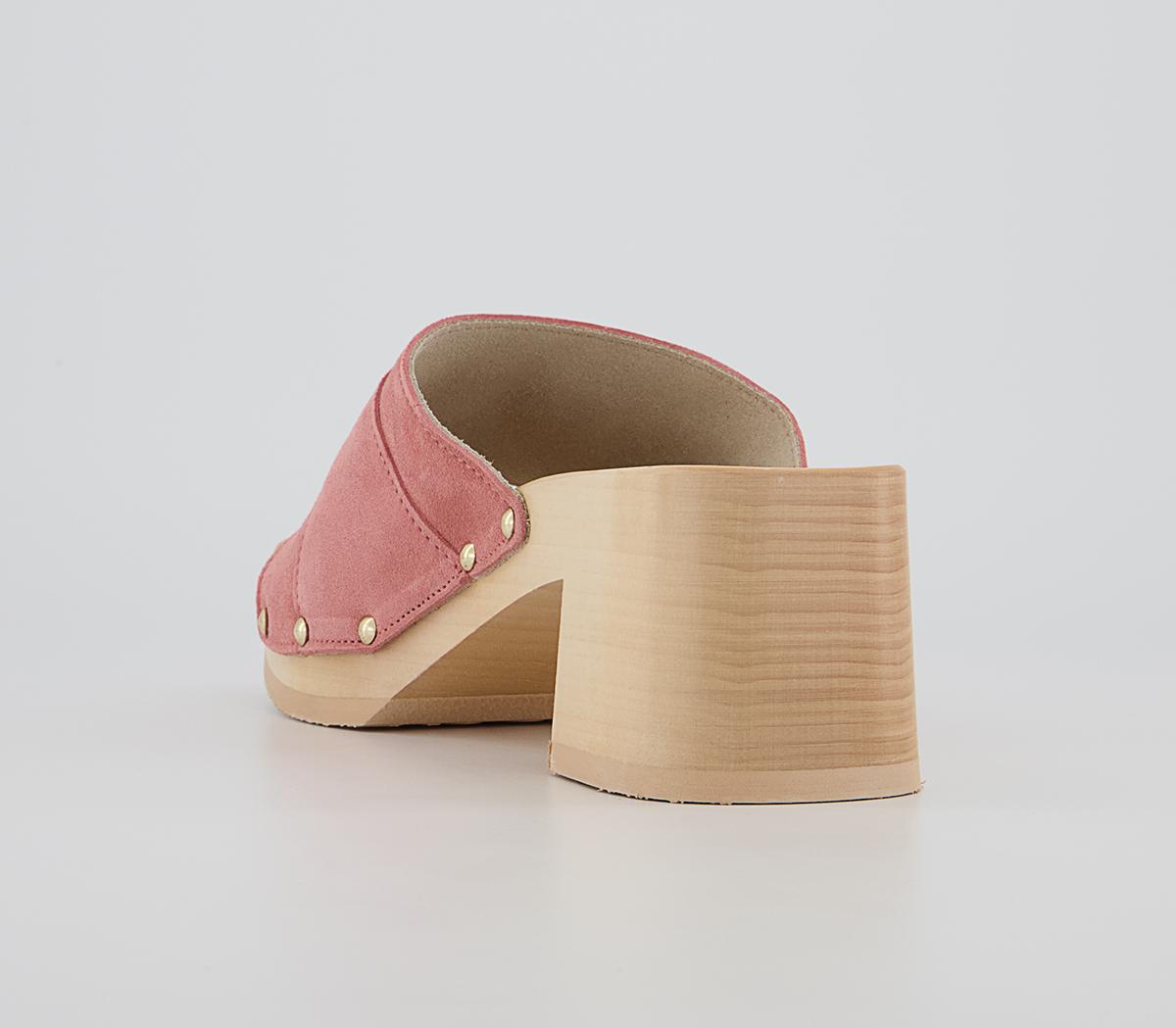 Scholl Pescura Sarah Heeled Clogs Scholl Pescura Sarah Heeled Clogs Pink