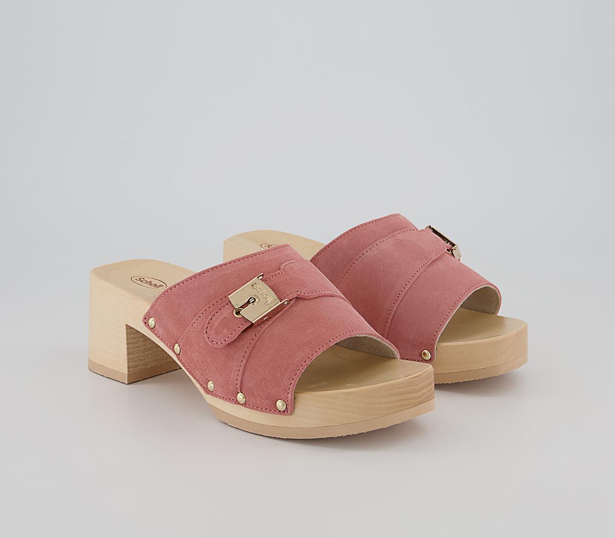 Scholl Pescura Sarah Heeled Clogs Scholl Pescura Sarah Heeled Clogs Pink