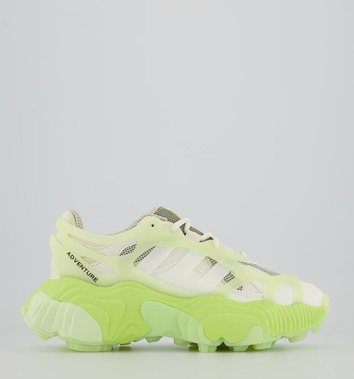 adidas Roverend Trainers Off White Pulse Lime