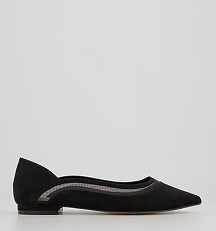 Office Fording Pointed Pumps Black