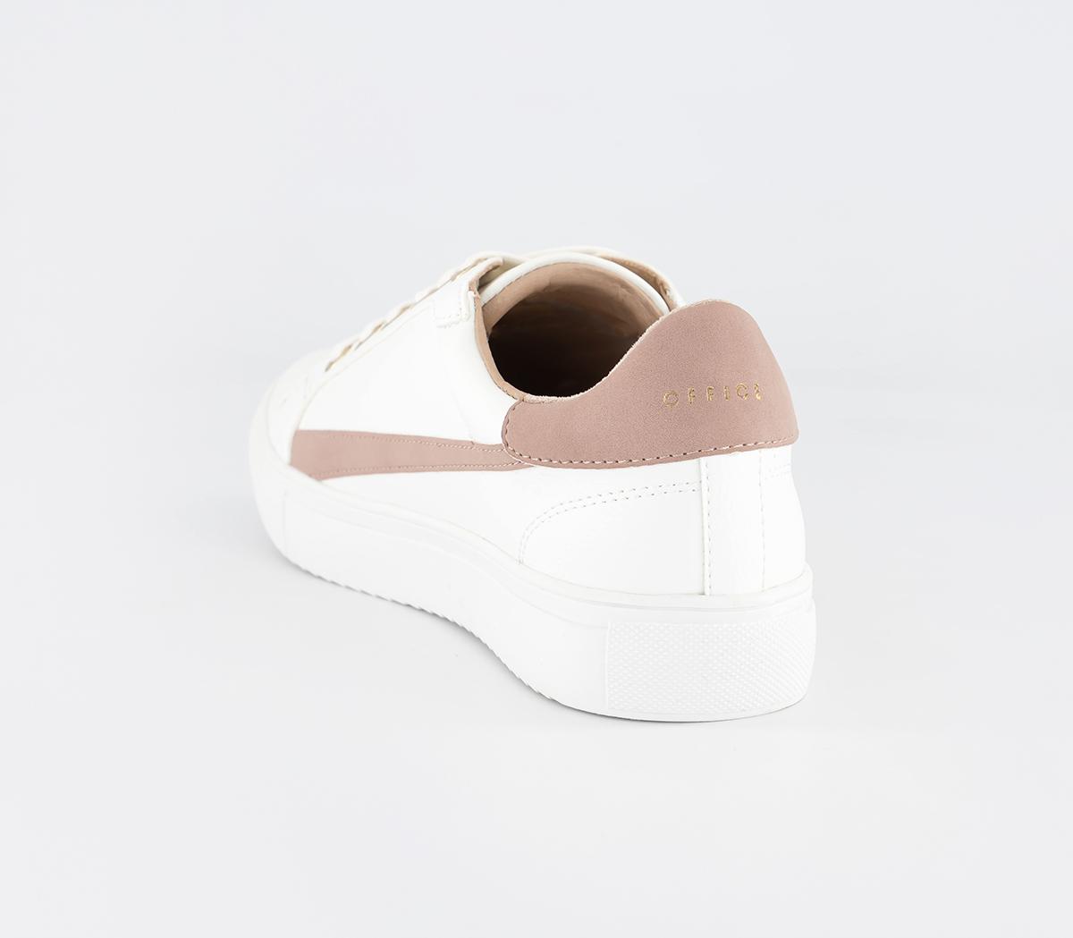 OFFICEFree Spirit Lace Up TrainersWhite Blush Mix