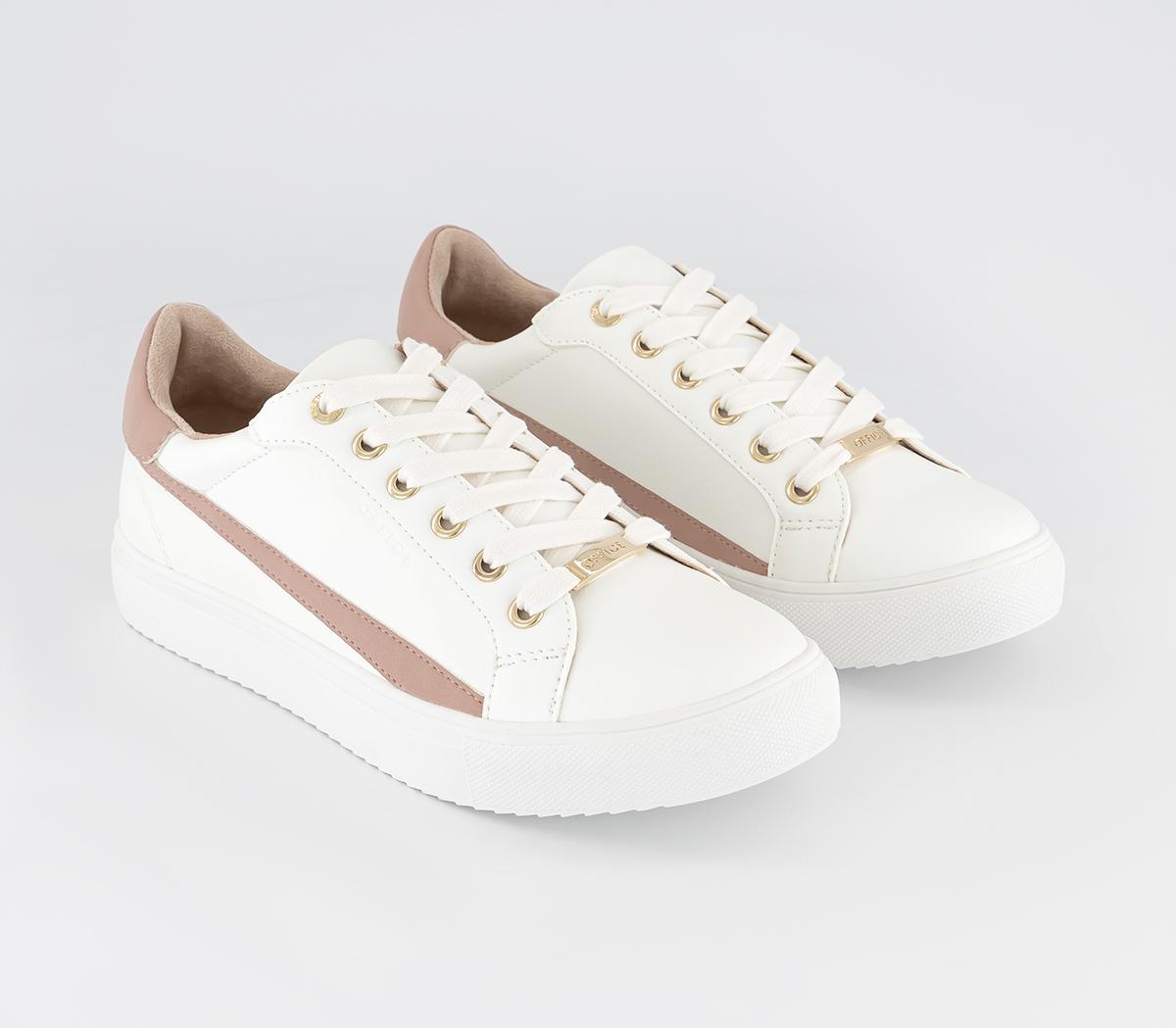 OFFICEFree Spirit Lace Up TrainersWhite Blush Mix