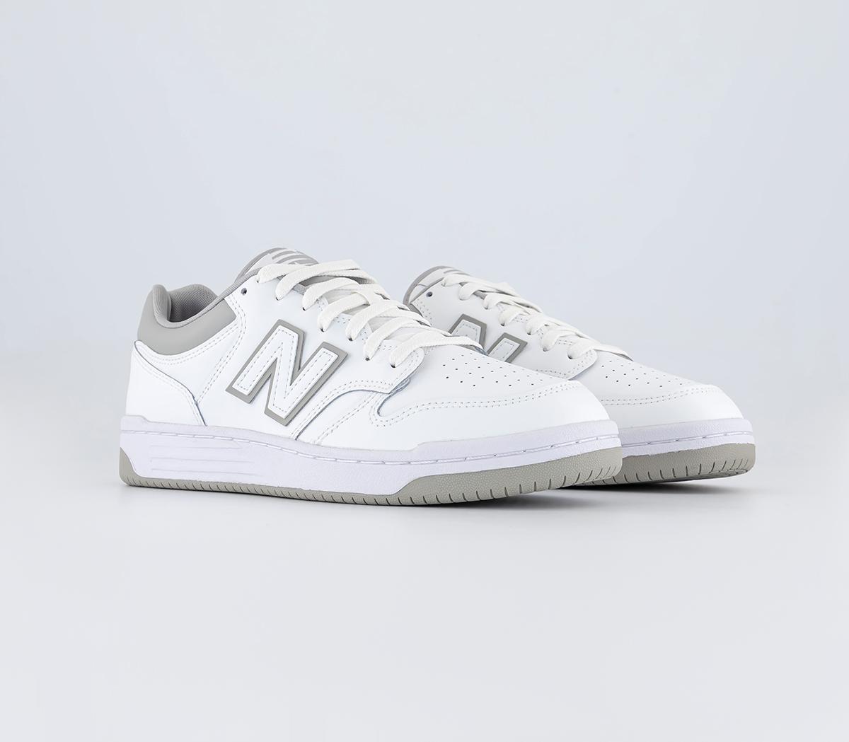 New Balance BB480 Trainers White Grey - Men's Trainers