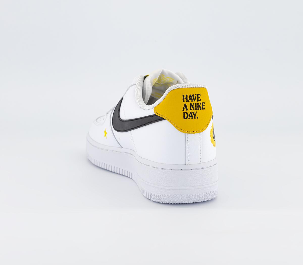 Nike Air Force 1 '07 Lv8 Trainers Nike Air Force 1 '07 Lv8 Trainers White Black Dark Sulfur Opti Yellow