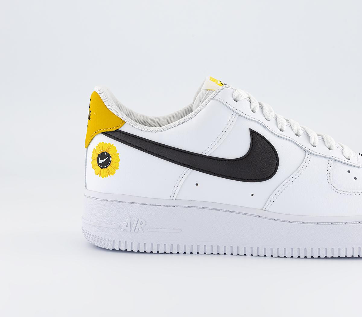Nike Air Force 1 '07 Lv8 Trainers Nike Air Force 1 '07 Lv8 Trainers White Black Dark Sulfur Opti Yellow
