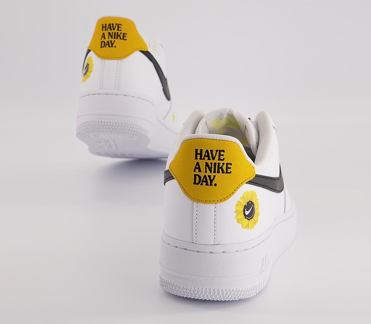 Nike Air Force 1 '07 Lv8 Trainers Nike Air Force 1 '07 Lv8 Trainers White Black Dark Sulfur Opti Yellow