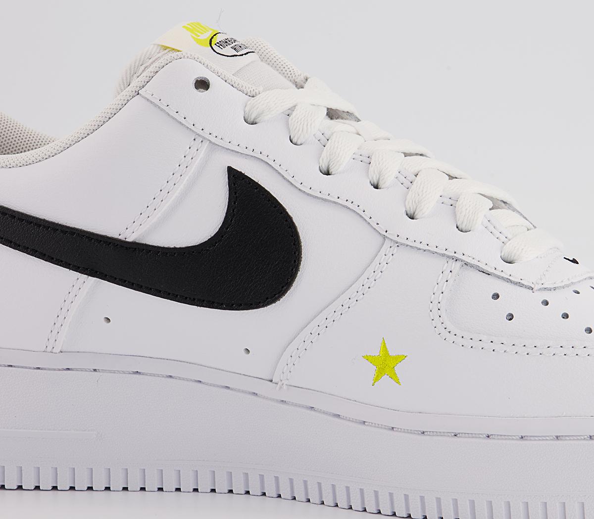 Nike Air Force 1 '07 Lv8 Trainers Nike Air Force 1 '07 Lv8 Trainers White Black Dark Sulfur Opti Yellow