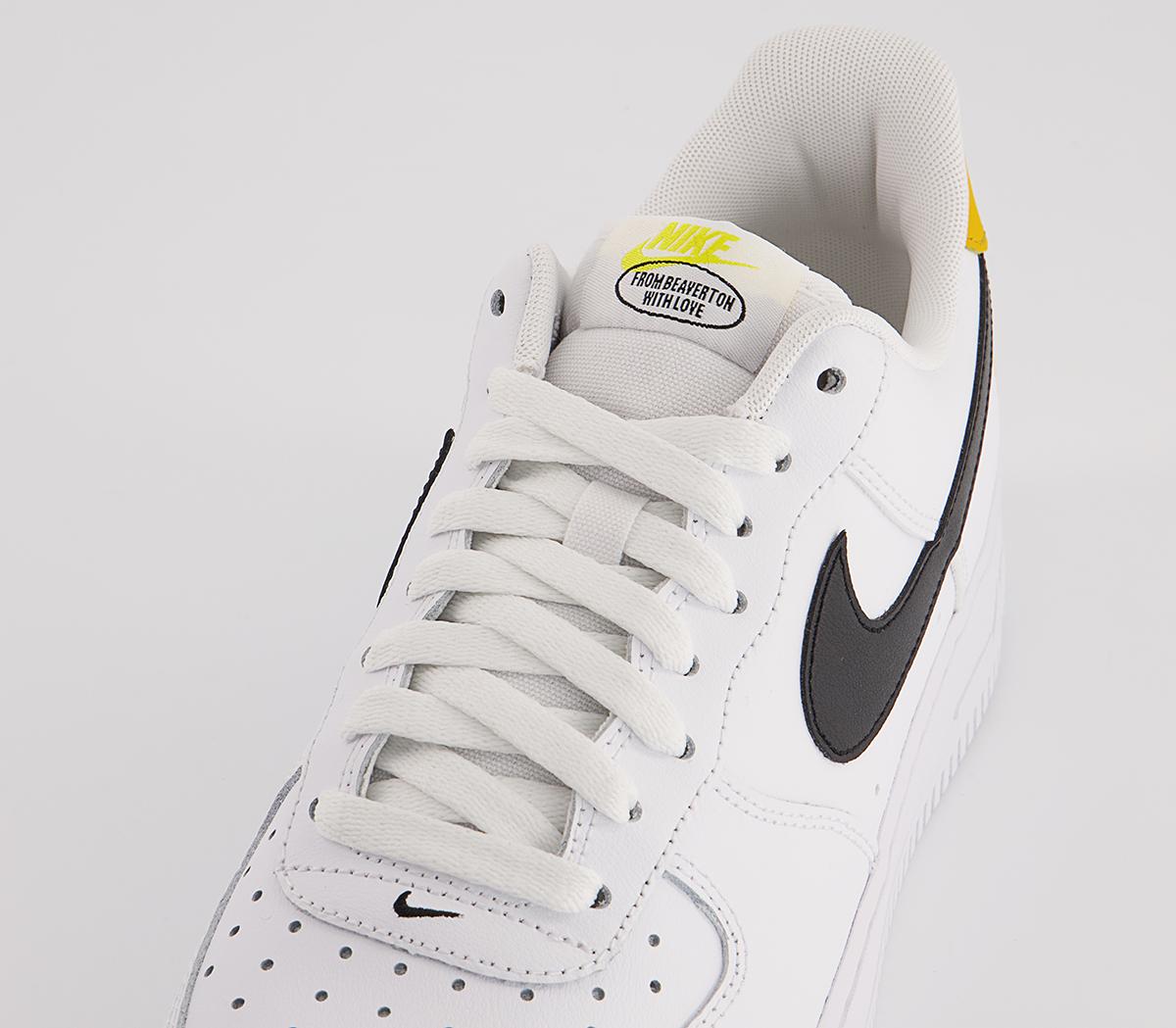 Nike Air Force 1 '07 Lv8 Trainers Nike Air Force 1 '07 Lv8 Trainers White Black Dark Sulfur Opti Yellow