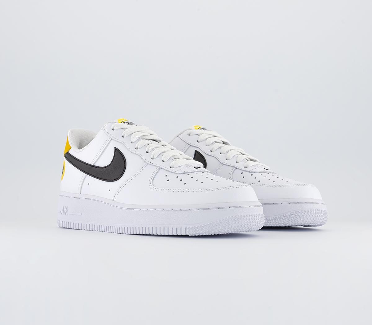 Nike Air Force 1 '07 Lv8 Trainers Nike Air Force 1 '07 Lv8 Trainers White Black Dark Sulfur Opti Yellow