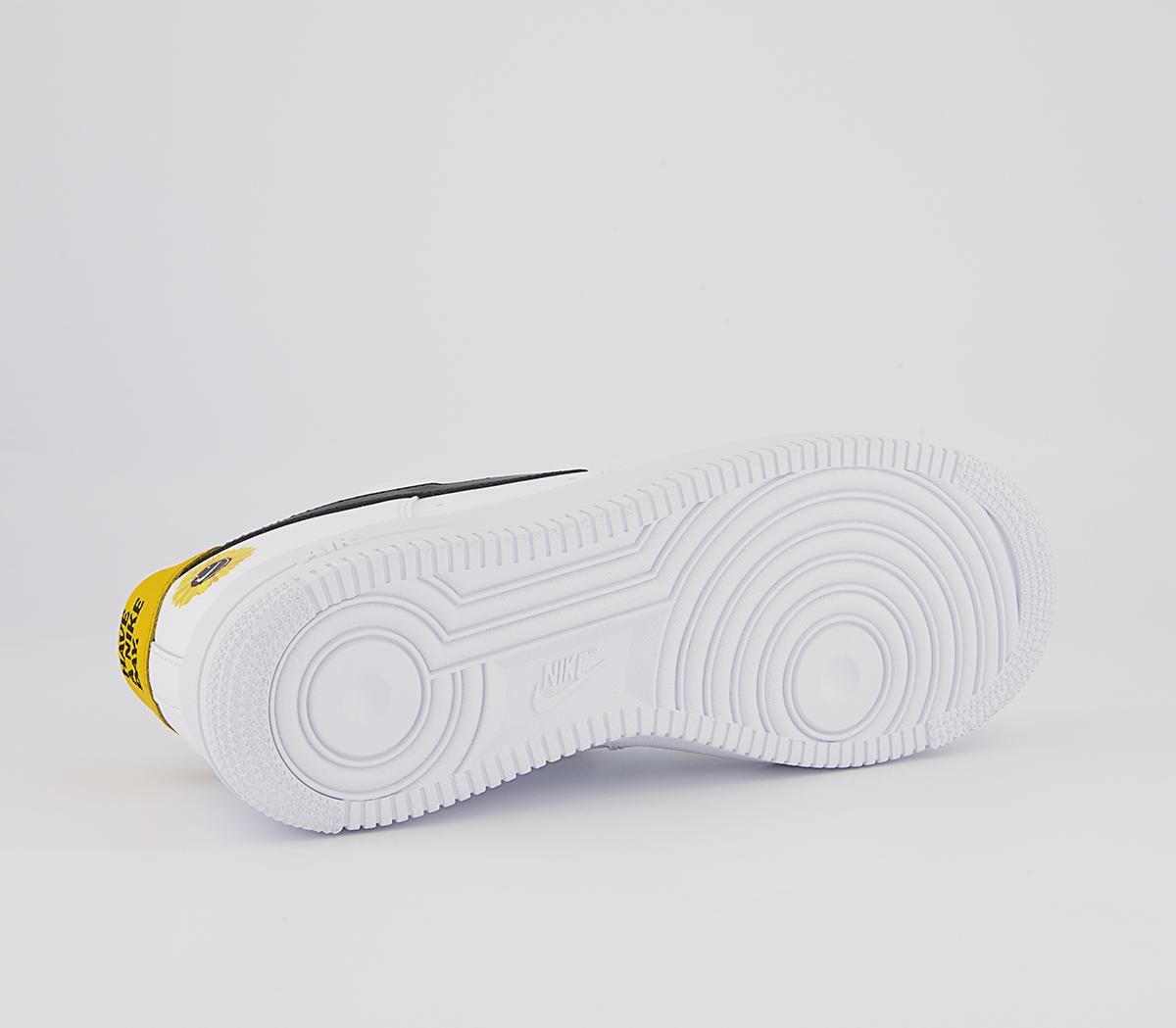 Nike Air Force 1 '07 Lv8 Trainers Nike Air Force 1 '07 Lv8 Trainers White Black Dark Sulfur Opti Yellow