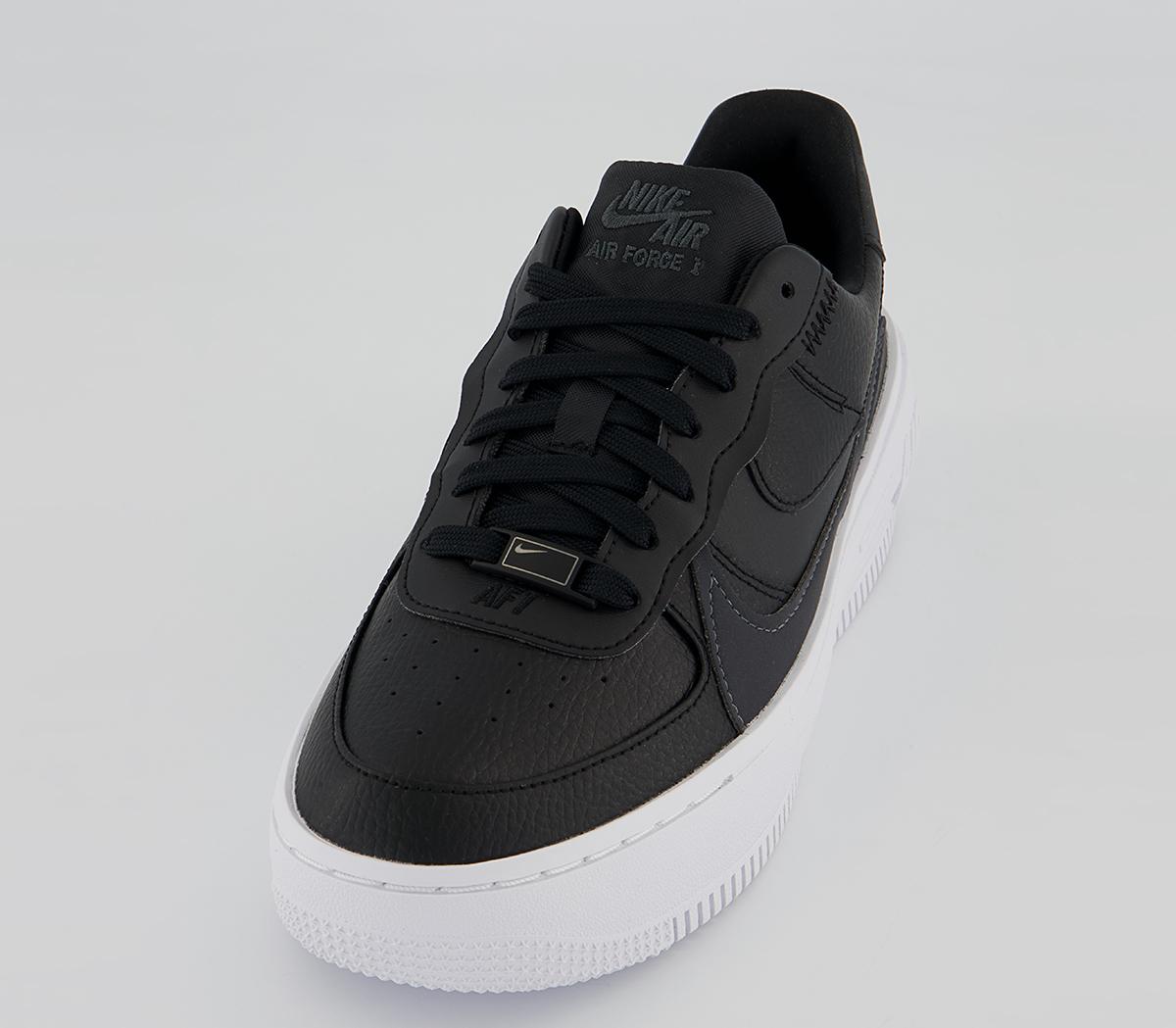 Nike Air Force 1 PLT.AF.ORM Trainers Black White - Nike Air Force 1