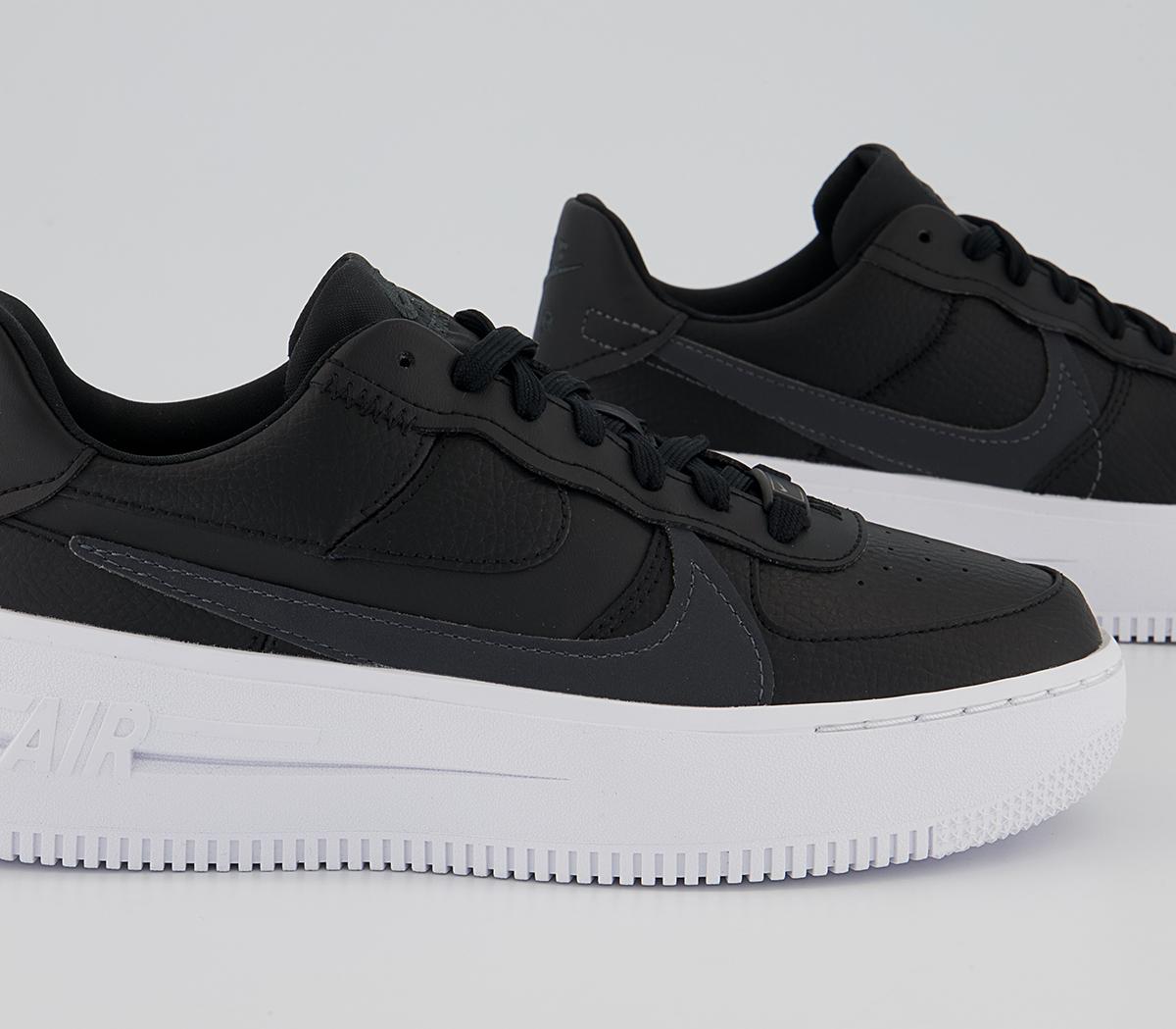 Nike Air Force 1 PLT.AF.ORM Trainers Black White - Nike Air Force 1