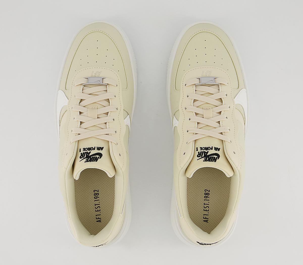 Nike Air Force 1 PLT.AF.ORM Trainers Fossil Sail Summit White Black ...