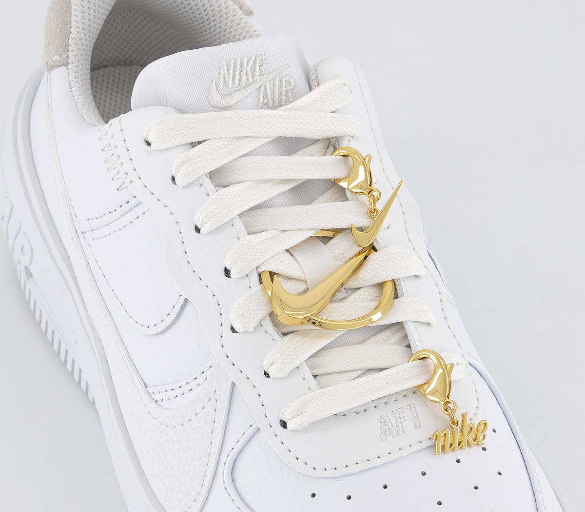 Nike Air Force 1 PLT.AF.ORM Trainers White Summit White Metallic Gold ...